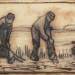 The Potato Harvest, from a series of four drawings representing the four seasons